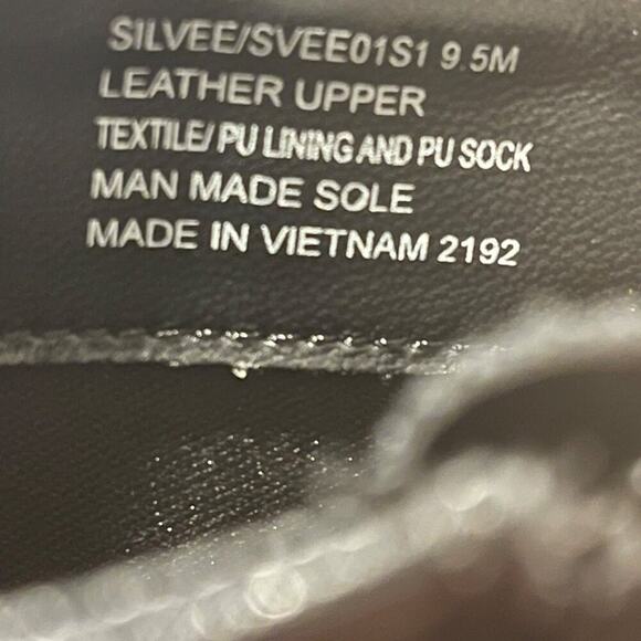 Steve Madden Silvee Womens Ankle 9.5M Black Leather Snip Toe Block Heel Side Zip - Picture 6 of 16